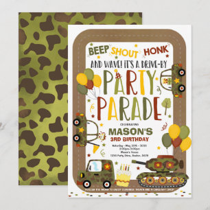 Conduite par Anniversaire Parade Invitation Tanker