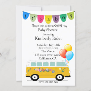 Conduite par Baby shower Invitation