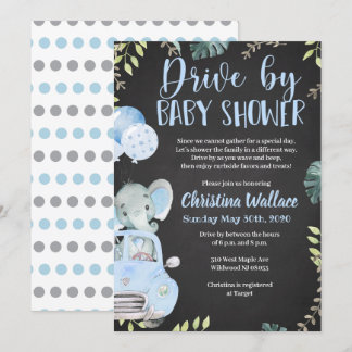 Conduite par Baby Shower Invitations pour garçons