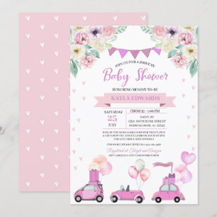 Conduite par Baby shower Parade Invitation