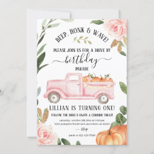 Conduite Par Citrouille Invitation Anniversaire