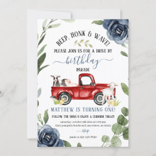 Conduite Par Ferme Invitation Anniversaire