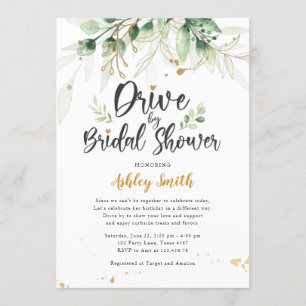Conduite par une averse nuptiale Invitation Douche