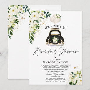 Conduite par une averse nuptiale Invitation Flore 