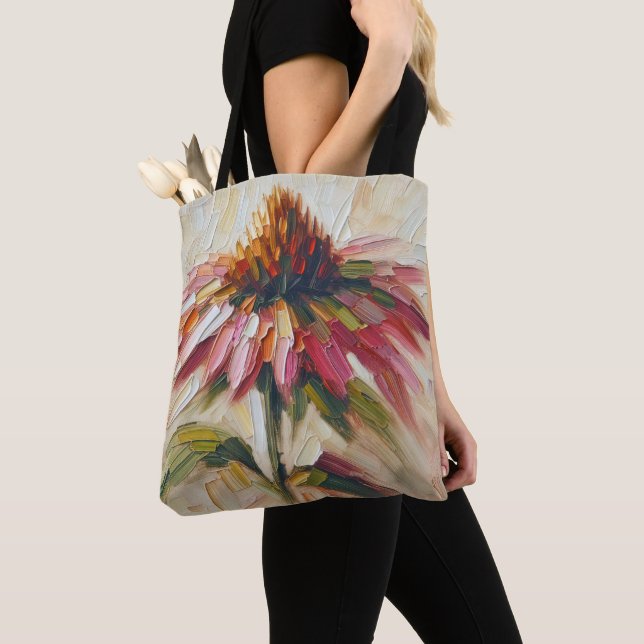 Cone-Blume Impasto-Malerei Tasche (Von Nahem)