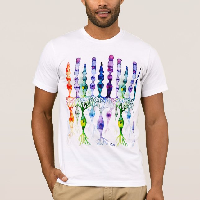 Cone cells rod cells and bipolar neurons of retina T-Shirt (Vorderseite)