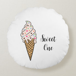 Cône crème glacée Coussin rond