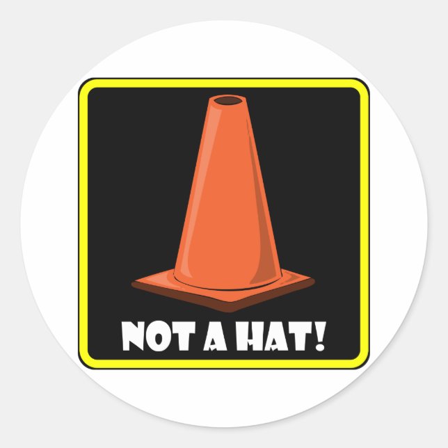 CONE HAT 1a Runder Aufkleber (Vorderseite)