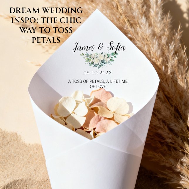 Cône mariage En Papier Pour Fleurs Pétales Jeu (petal toss cone wedding cones for petal wedding future wedding plans cones ceremony petal cone)