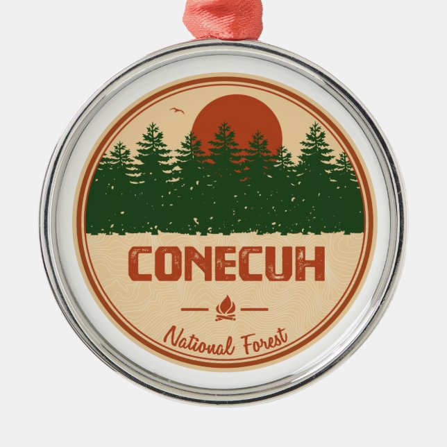 Conecuh National Forest Ornament Aus Metall (Vorne)