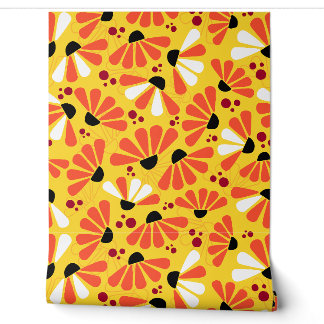 Coneflower Confetti on Lemon Yellow Tapete
