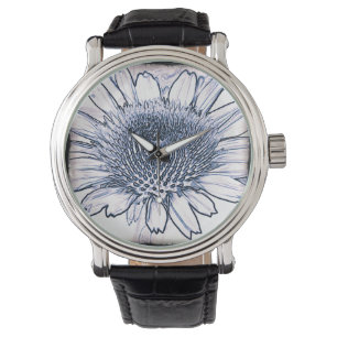 Coneflower Sketch Armbanduhr