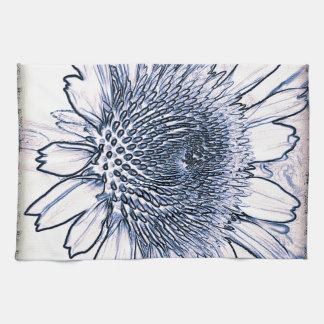 Coneflower Sketch Geschirrtuch