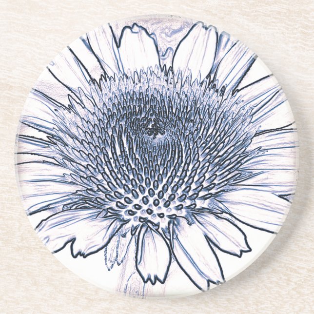 Coneflower Sketch Untersetzer (Vorne)