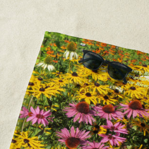 Coneflowers, Schwarzes mit Augen Susans, Echinacea Strandtuch