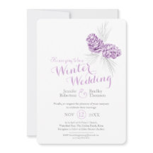 Cones Art lila grau Winterhochzeit neu geplant