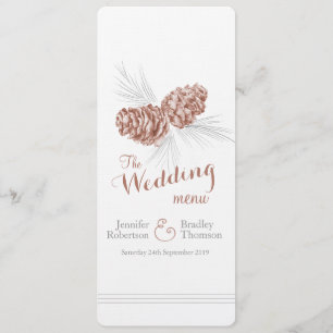 Cones braunes Wintermenü Menükarte