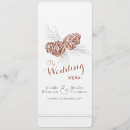 Cones braunes Wintermenü Menükarte