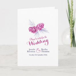 Cones lila Marine Winterhochzeit Programm