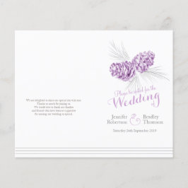 Cones violet gris hiver programme de mariage d'aut