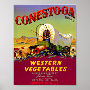 Conestoga Western Vegetables Poster