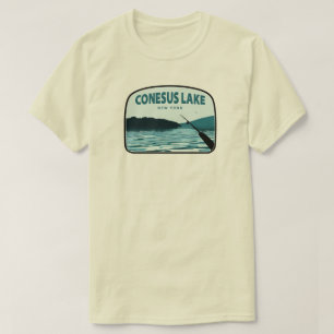 Conesus Lake New York Angelrute T-Shirt
