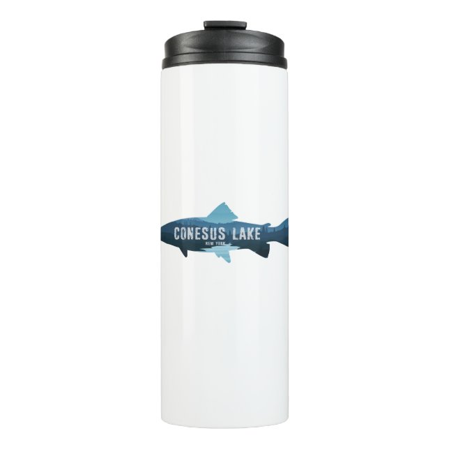 Conesus Lake New York Fish Thermosbecher (Vorderseite)