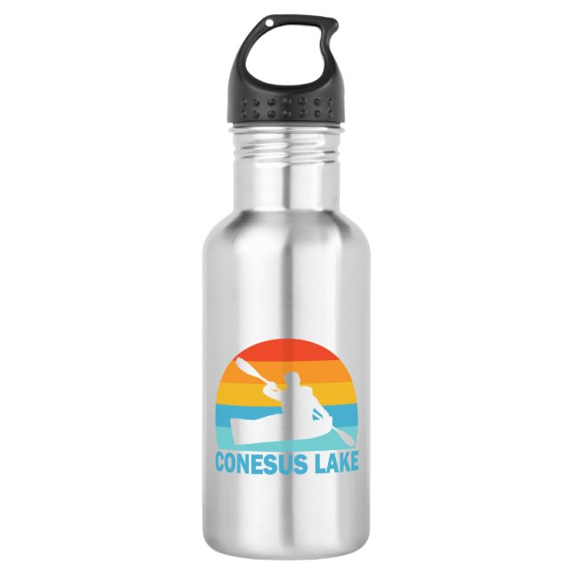 Conesus Lake New York Kayak Edelstahlflasche (Vorderseite)