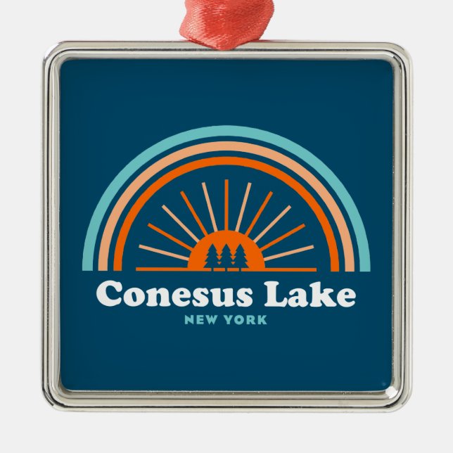 Conesus Lake New York Ornament Aus Metall (Vorne)