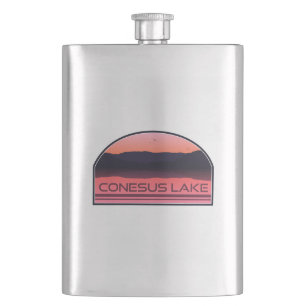 Conesus Lake New York Red Sunrise Flachmann