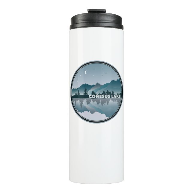 Conesus Lake New York Reflection Thermosbecher (Vorderseite)