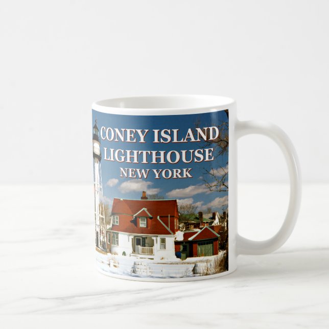 Coney-Insel-Leuchtturm, New- YorkTasse Kaffeetasse (Rechts)