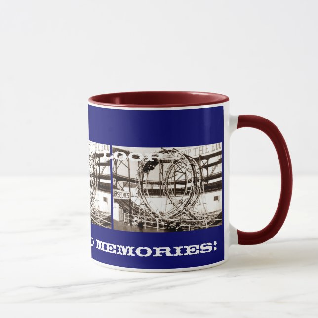 Coney Island Antique View Looping Roller Coaster Tasse (Rechts)