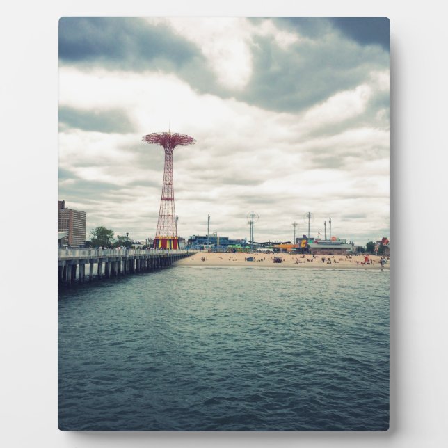 Coney Island Beach Panorama Fotoplatte (Vorderseite)