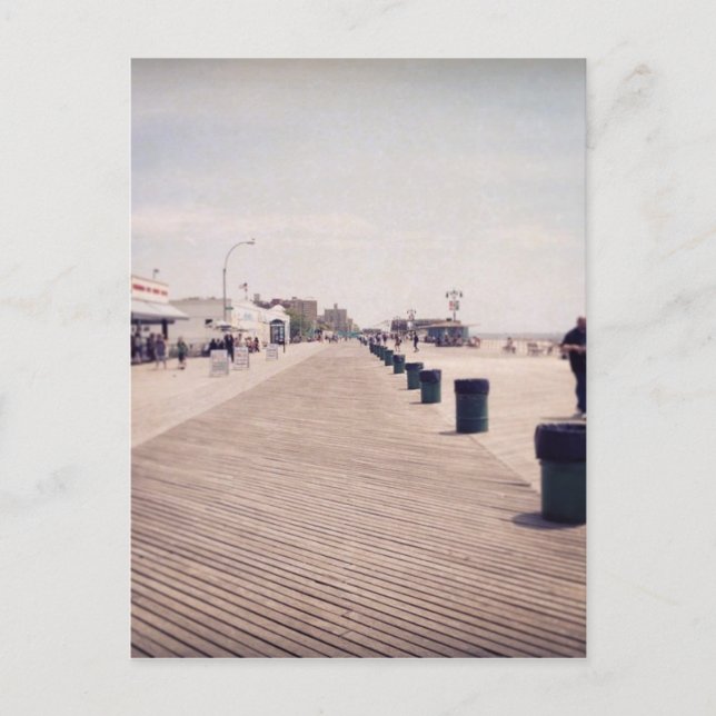 Coney Island Boardwalk Postkarte (Vorderseite)