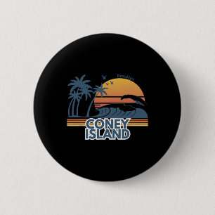Coney Island Brooklyn Männer Frauen Urlaub Sommer Button