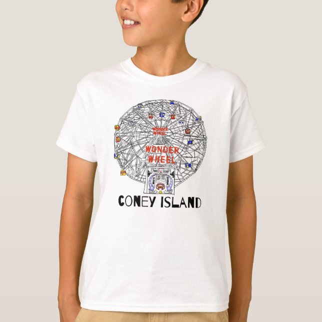 Coney Island Brooklyn New York City Ferris Wheel T-Shirt (Vorderseite)