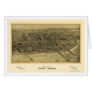Coney Island, carte panoramique de NY - 1906