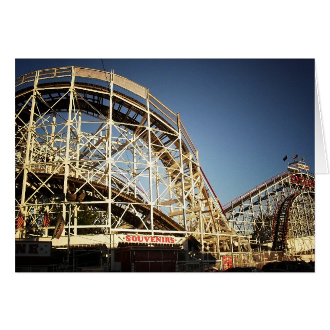 Coney Island Cyclone Roller Untersetzer, Brooklyn (Vorderseite (Horizontal))
