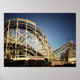 Coney Island Cyclone Roller Untersetzer, klein Poster