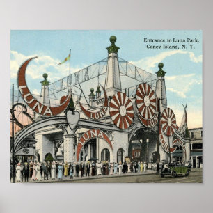 Coney Island, Eingang, Vintage-Inspiriert Poster