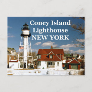 Coney Island Lighthouse, New York Postcard Postkarte