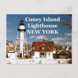 Coney Island Lighthouse, New York Postcard Postkarte