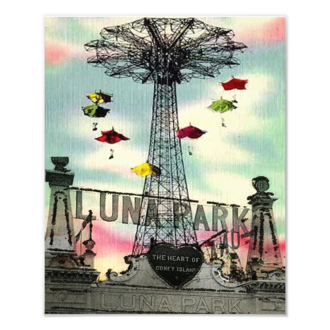 Coney Island Luna Park Vergnügungspark brooklyn Fotodruck (Vorne)