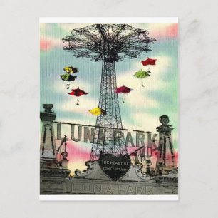 Coney Island Luna Park Vergnügungspark Brooklyn ny Postkarte