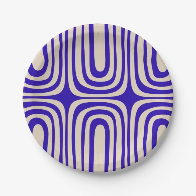 Confaab Abstract Boho Mitte des Jahrhunderts Kobal Pappteller (Vorderseite)