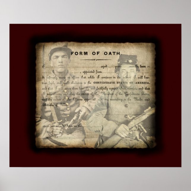 Confederate Service Oath Poster (Vorne)