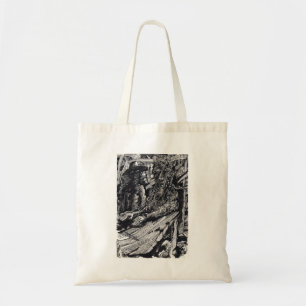 "Confess", indische Tinte zeichnend Budget Tote Ba Tragetasche