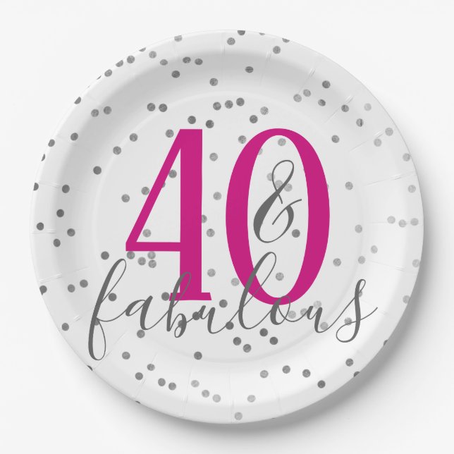 Confetti 40 und fabelhafter pappteller (Vorderseite)