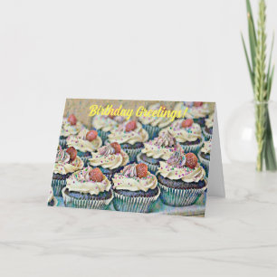 Confetti Art Cupcakes Karte